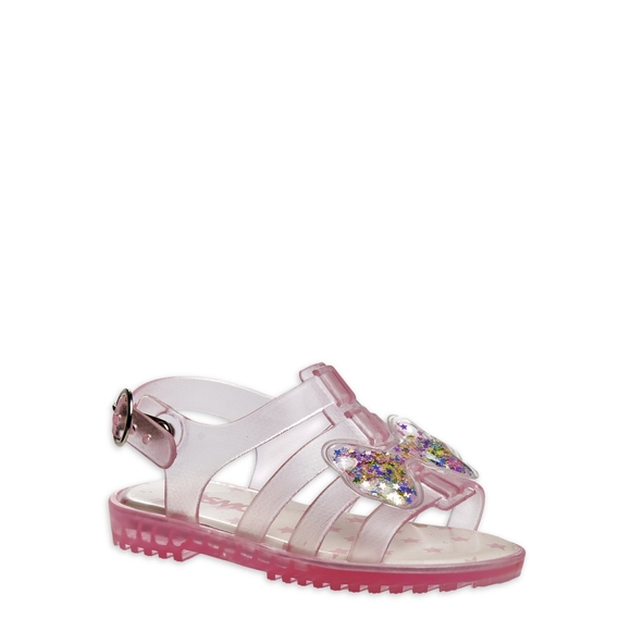 Josmo jelly sandals glitter pink size 8 - Picture 2 of 4
